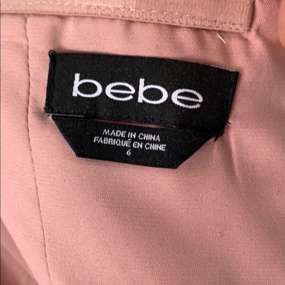 Pink Sequin strapless Bebe dress, size 6 - Picture 4 of 6